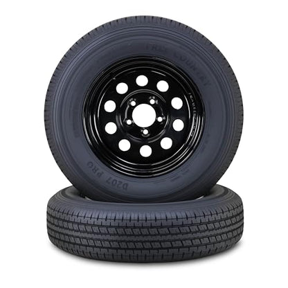 Free Country Trailer Tire Wheel ST175/80R13 6-Ply C 91N 5X4.5 Black Mod Pk2 - size: ST175/80R13 /6PR