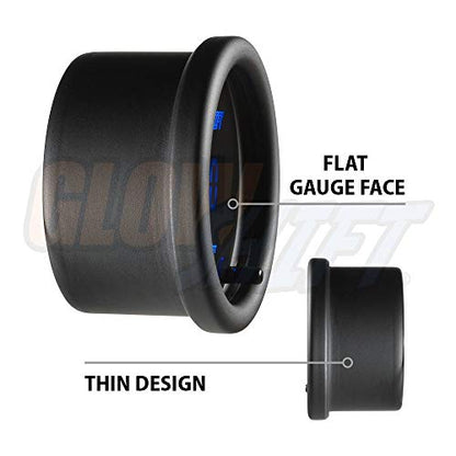 GlowShift 10 Color Digital 100 PSI Fuel Pressure Gauge Kit, 2-1/16" 52mm