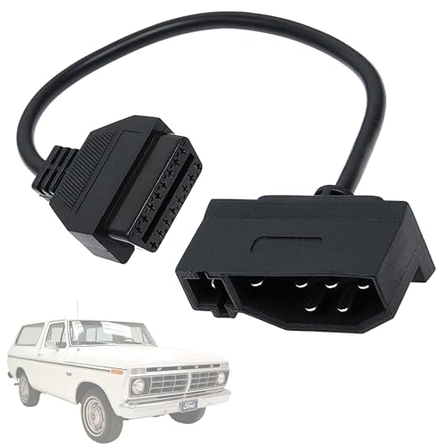 OBD1 to OBD2 Adapter for Ford 7 Pin to 16 Pin Connector Black OBD Adapter Cable Repair Diagnostic Tool Replacement Connector for Code Readers & Scan Tools Compatible with Most Ford EFI Vehicles - size: 7 Pin to 16 Pin for Ford