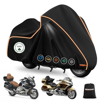 Motorcycle Cover for Honda Gold Wing GL1800 Tour 2001-2025 with Top Box - size: for Honda GL1800/Gold Wing