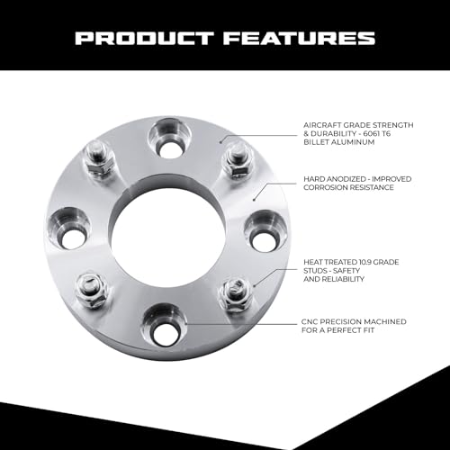 ezaccessory 2 Wheel Adapters Spacers 4x4.25 to 4x4.25 | 4x108 to 4x108 | Fits Ford T-Bird Escort Exp | 1.25" Thick - size: Thickness - 1.25", style: 2 PCS