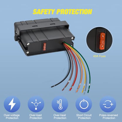 Nilight 4 Gang Rocker Switch Box Waterproof 40Amp Max - color: Blue 4 Gang Switch Box