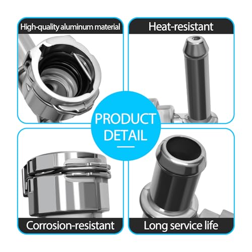 68280784AB Heater Hose Joint Compatible with Jeep Wrangler 2.0 2018-2024 HVAC Aluminum Heater Hose Connectors