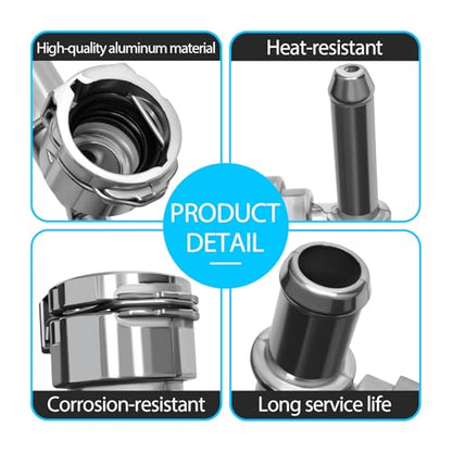 68280784AB Heater Hose Joint Compatible with Jeep Wrangler 2.0 2018-2024 HVAC Aluminum Heater Hose Connectors