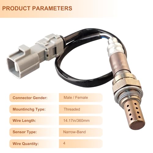 Downstream O2 Oxygen Sensor for 2002-2003 Toyota Camry Solara, 2004-2013 Highlander, 2004-2015 Sienna, 2009-2014 Venza, 2004-2018 Lexus GS450h HS250h LS460 RX330 RX350 RX400h, 2005-2015 Scion IQ tC XB - size: 250-24420
