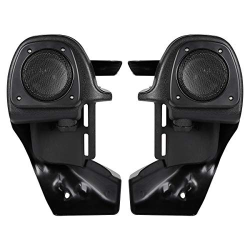 TCMT Lower Vented Fairing W/Speaker Kit Fits For Harley Touring Road King Street Glide Electra Glide Ultra-Classic Road Glide 1983-2013 - color: Vivid Black #5