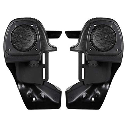 TCMT Lower Vented Fairing W/Speaker Kit Fits For Harley Touring Road King Street Glide Electra Glide Ultra-Classic Road Glide 1983-2013 - color: Vivid Black #5