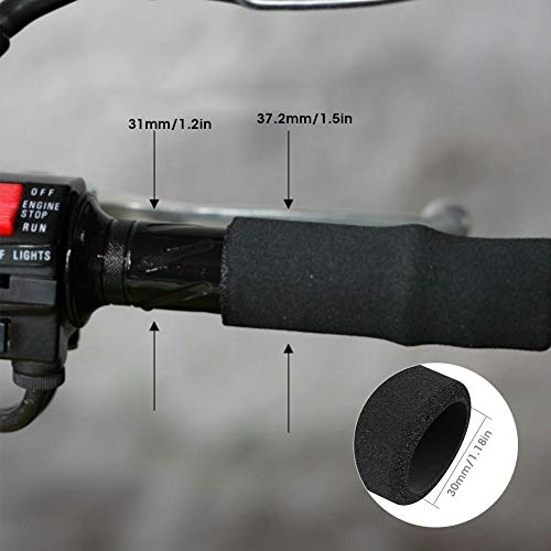Motorcycle Hand Grips, 30mm/1.18in Motorcycle Comfort Foam Handlebar Sponge Cover Anti Slip Vibration Grip Set Motorcycle Foam Grips for R850/R1100GS/R1150GS/R1200GS