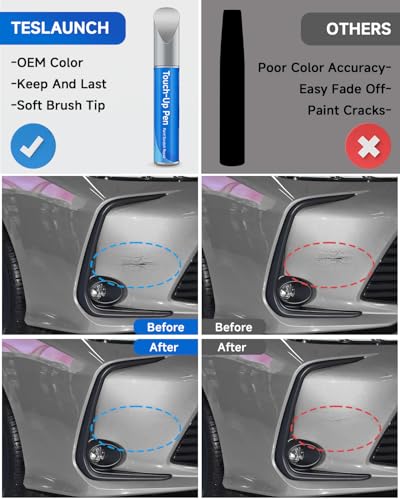 1D6 Silver Sky Metallic Touch Up Paint Compatible with Toyota Exact Match Touch Up Paint Car Scratch Repair - color: Silver Sky Metallic(1D6) compatible with Highlander-models/RAV4/Sequoia/Sienna-models/Tacoma/Tundra