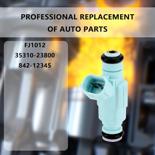 Set of 4 Fuel Injectors - Compatible with Hyundai Elantra 2007-2012 Kia Soul 2010-2011 Spectra 2007-2009 Except Calif 2.0L L4 - Replaces FJ1012 35310-23800 842-12345 - color: Set of 4, size: FJ1012