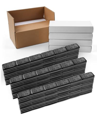 Upgraded 1oz Steel Adhesive Stick-On Wheel Weights, Black 288pcs - color: Black, size: 1oz - 288PCS