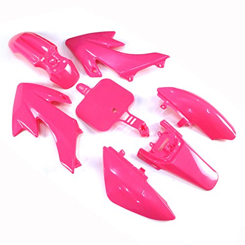 Pink Body Work Plastic Fender Fairing Kit For Honda XR50 CRF50 Chinese 50cc 90cc 110cc 125cc 140cc 150cc 160cc Dirt Pit Bike - color: pink
