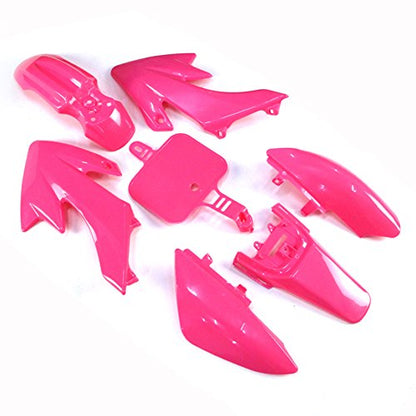 Pink Body Work Plastic Fender Fairing Kit For Honda XR50 CRF50 Chinese 50cc 90cc 110cc 125cc 140cc 150cc 160cc Dirt Pit Bike - color: pink