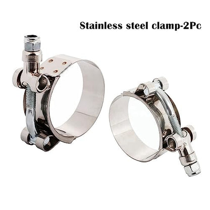3” ID 90 Degree Elbow Silicone Coupler Hose with Clamps Blue - color: Blue, size: 3" (76mm)