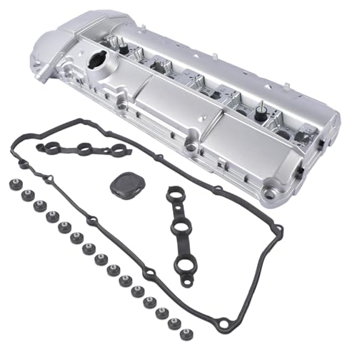 11121703341 Aluminum Valve Cover Replacement for BMW Series 3 E46 325i 330Ci 330i 328i E39 528i E53 X5 E36 E37 M54 N52 M52 OE# 11-12-1-703-341 Weonefit - size: 11121703341