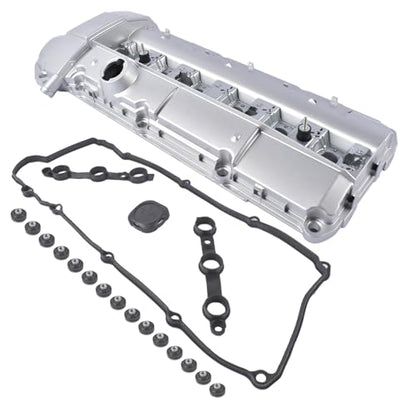 11121703341 Aluminum Valve Cover Replacement for BMW Series 3 E46 325i 330Ci 330i 328i E39 528i E53 X5 E36 E37 M54 N52 M52 OE# 11-12-1-703-341 Weonefit - size: 11121703341