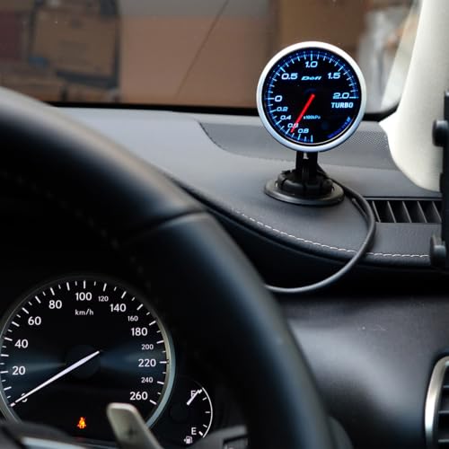 360° Swivel Single Gauge Pod Holder – Universal Fit 2-1/16" (52mm) Gauge Mount, Black ABS Plastic for Car & Truck Dash