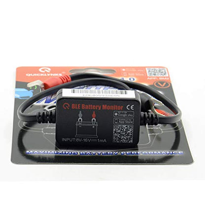 BM2 Bluetooth Battery Monitor 12V Car Battery Tester for Lead Acid, Auto Battery Load Tester with Cranking Charging Test, LowVolt Alarm for Car/RV/Motorcycle/Truck/Boat/Solar Power System