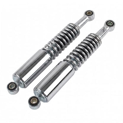 330mm Eye to Eye Silver Motorcycle Shock Absorbers, Heavy Duty Rear Suspension for Pit Dirt Bikes Go Karts Mini Bikes,1 Pair Set