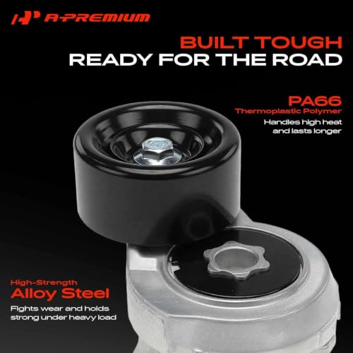 A-Premium Belt Tensioner Assembly with Pulley Compatible with Honda, Acura