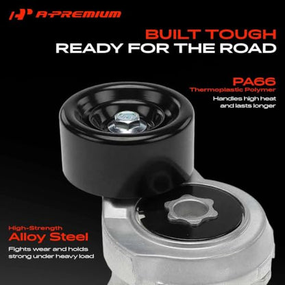 A-Premium Belt Tensioner Assembly with Pulley Compatible with Honda, Acura
