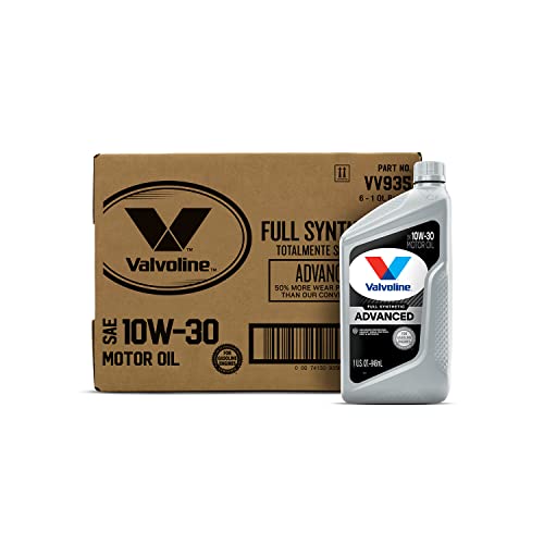 Valvoline Advanced Full Synthetic SAE 10W-30 Motor Oil 1 QT, Case of 6 - size: 1 QT, Pack of 6, style: Advanced Protection