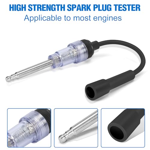 BETOOLL 14pcs Compression Tester with Spark Plug Tester & Brake Fluid Liquid Tester Pen - 300PSI Engine Cylinder Compression Gauge Automotive Tool - size: Premium