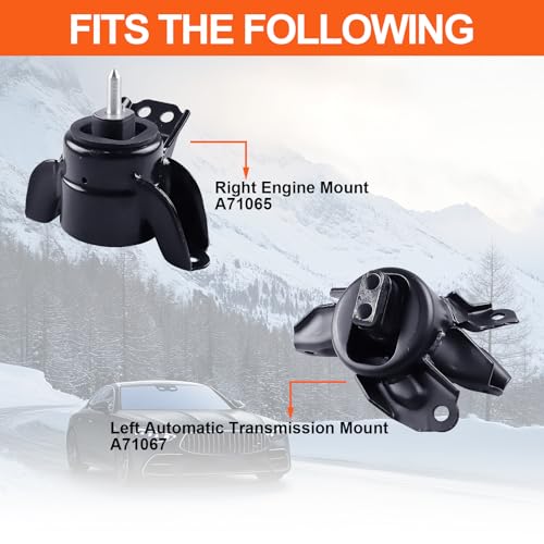 Engine Motor Mount Set & Trans Mount,Replacement for A71065 A71067 - size: Kia Soul 14-19 L4 1.6L/2.0L