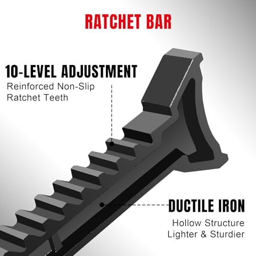 Big RED 6 Ton (12,000 lbs) Car Jack Stands 15.47-23.35'' for Lifting SUV, Pickup Truck, Car and UTV/ATV, 1 Pair - size: 6 ton basic