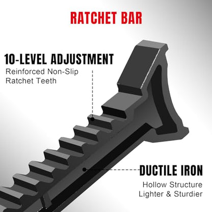 Big RED 6 Ton (12,000 lbs) Car Jack Stands 15.47-23.35'' for Lifting SUV, Pickup Truck, Car and UTV/ATV, 1 Pair - size: 6 ton basic