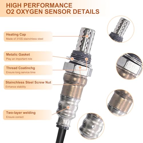 250-24675 Upstream or Downstream O2 Oxygen Sensor for Chrysler Town & Country Pacifica Voyager Sebring Dodge Avenger Caliber Grand Caravan Journey Jeep Wrangler Compass Patriot Routan Mercedes-Benz - size: 250-24675