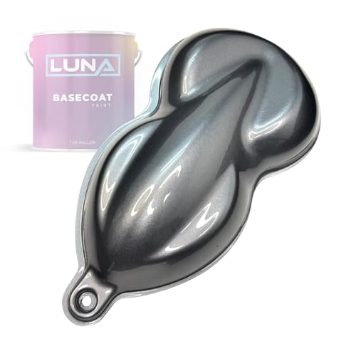 Hyper Silver Metallic Automotive Midcoat Paint (1 Gallon): Ready to Spray Body Paint for Full Vehicle and Large Projects, Use with Primer Basecoat and Clearcoat, Luna Eclipse - color: Gallon