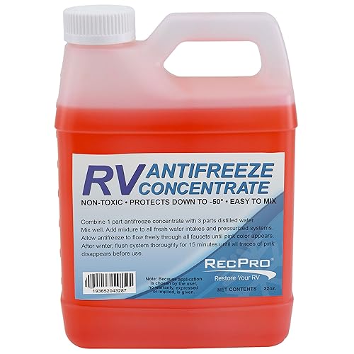 RecPro RV Antifreeze Concentrate | -50°F | 32 oz | 1 Pack - size: 1-Pack