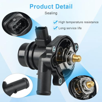 WMPHE 55565336 Engine Coolant Thermostat Housing Assembly Compatible with 2011-2016 Chevy Cruze Limited 1.4L Replace OEM 55565336 55579010 902-808 - size: 55565336