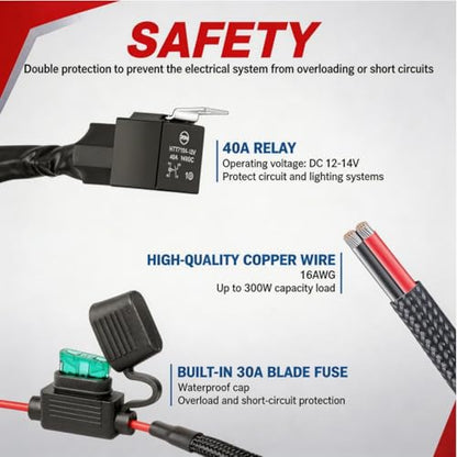 Wiring Harness 2 Lead Heavy Duty 12V Rocker Switch Nylon Wiring - size: Nylon Wiring Harness 2 Lead