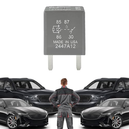 2PCS 12088567 8567 Automotive Relay, High-Performance 12VDC 30A 4Pin Fuse Box Relays, 12088567 8567 GM Ecm Flashers Relay Fit for Buick, Cadillac, Chevrolet, Ignition, Horn & More
