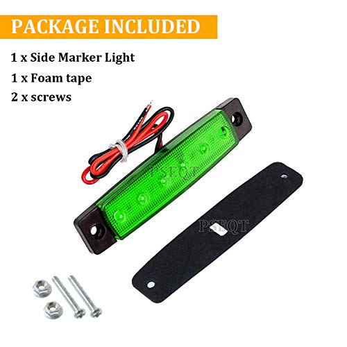 PSEQT 10 Pcs LED Rock Strip Lights Car Underglow Wheel Fender Well Lighting Kits Waterproof for Golf Cart Wrangler Offroad Truck RV UTV ATV Snowmobile (Green) - color: Green