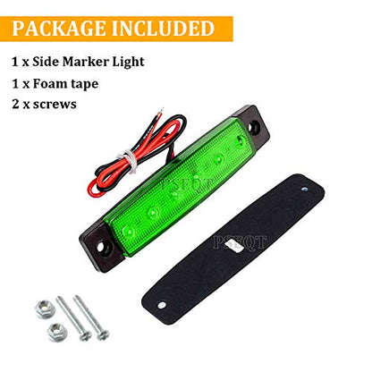 PSEQT 10 Pcs LED Rock Strip Lights Car Underglow Wheel Fender Well Lighting Kits Waterproof for Golf Cart Wrangler Offroad Truck RV UTV ATV Snowmobile (Green) - color: Green