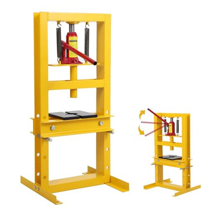12Ton/26000LBS Hydraulic Press Machine,h Frame Portable Hydraulic Shop Press,Heavy Duty Bearing Presses with Movable Plate for Garage and Workshop,4 Adjustable Height