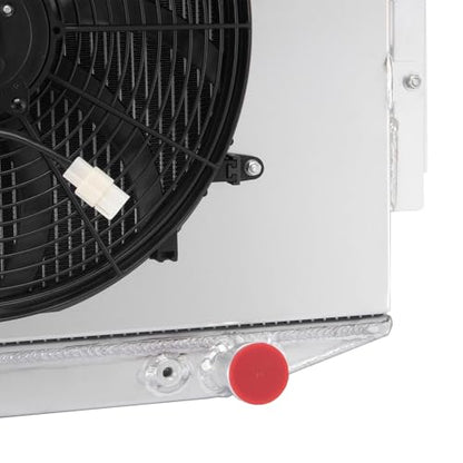 4 ROW Radiator+Shroud Fan Replacement for 1971-1979 Dodge D100 D150 D200 W100 W150 Truck Radiators