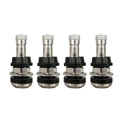 4PCS TR416 Metal Valve Stems, High-Pressure Car Tire Valve Stems, Brass Rubber Clamp-in Tire Valves, Tubeless Valves Outer Mount Fit for 0.453" and 0.625" Rim Holes Long 1-1/2"