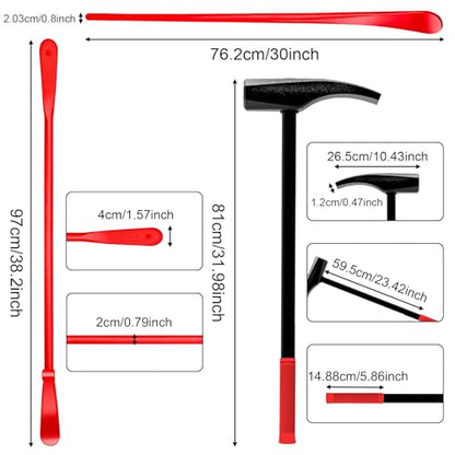 Tire Bead Breaker Tool with Tire Hammer and 30inch Tire Iron and 38inch Tire Bar for Tire Changing Tool Tire Changer Kit - style: Tire Hammer+S Tire Bar+L Tire Bar