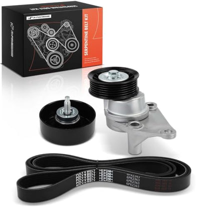 A-Premium Engine Serpentine Belt Drive Kit Compatible with 02-08 Chevy, GMC