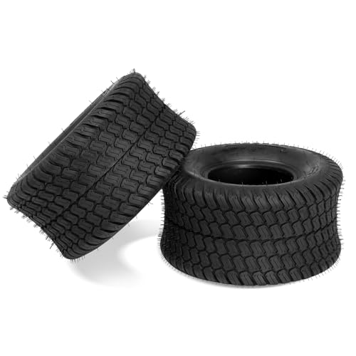 Bonnlo 18x9.50-8 Lawn Mower Tires Set of 2, 4PR Turf Tire Lawn & Garden Tires, Compatible With Most Lawn & Garden Utility Vehicles, Tubeless - size: 18x9.50-8