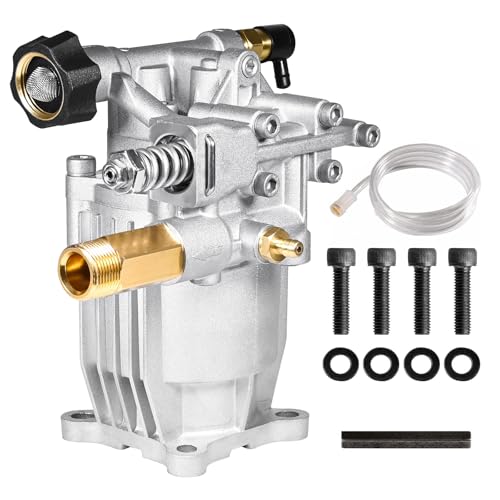 YAMATIC Horizontal 3/4" Shaft Pressure Washer Pump 3400 PSI 2.5 GPM - color: Sliver, size: 3400 PSI