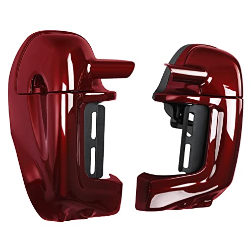 TCT-MOTORPARTS Lower Vented Fairings w/Glove Box Fits For Harley Touring Road King Electra Street Glide Ultra-Classic 1983-2013 - color: Red #2