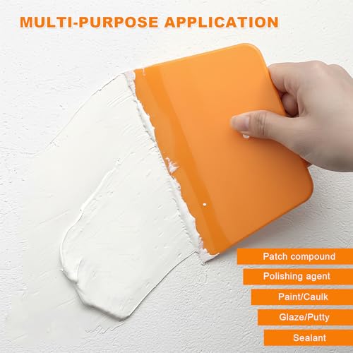 3 PCS Body Filler Spreaders, 4" 5" 6" Reusable Squeegee Flexible Car Body Filler Spreader Tool, Plastic Maintenance Tool for Automotive Applying Fillers Putties Glazes Caulks - color: 3 PCS