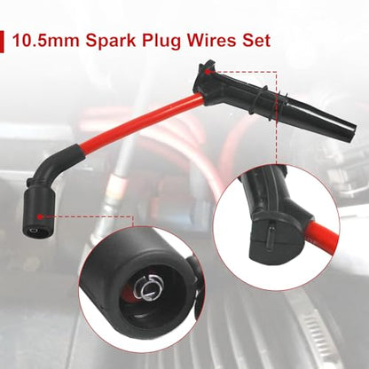 10.5mm Spark Plug Wires Set Replacement for GM LS1 LS2 LS3 Engine