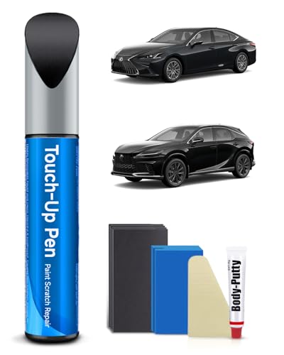 223 Caviar Touch Up Paint Kit Compatible with Lexus Exact Match Car Scratch Repair Touch Up Paint Kit - color: Caviar(223)