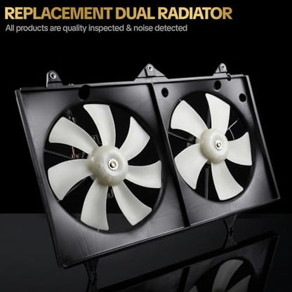 620-531 Engine Radiator Cooling Fan Assembly for 2002-2006 Toyota Camry for 2002-2008 Toyota Solara 2.4L Replaces OE 620-545 1636103071 - size: Camry 2.4L 2002-2006, Solara 2.4L 2002-2008
